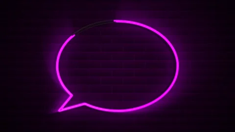 Animated white outlined speech bubble, chat balloon icon. Pictogram, comic book Vídeo Stock 153802086