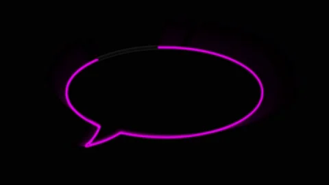Animated white outlined speech bubble, chat balloon icon. Pictogram, comic book Vidéo 153803252