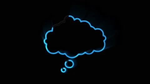Animated white outlined speech bubble, chat balloon icon. Pictogram, comic book 스톡 동영상 153809002
