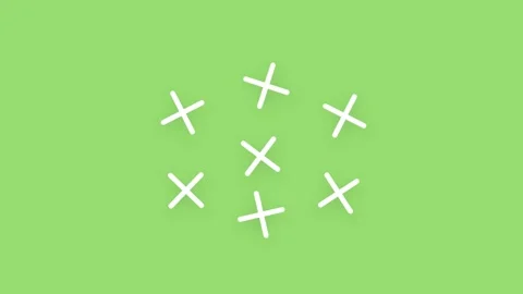 Animated White Plus Signs Forming Circle on Green Background Stock Footage 345164949