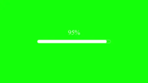 Animated white progress bar with increasing percentage on a vibrant green s.. 스톡 동영상 341533535