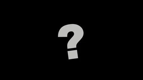 Animated White Question Mark on Black Screen. Isolated Question Mark Icon 4K Stock Footage 266316921