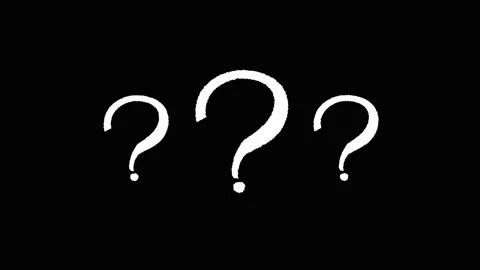 Animated white question marks appearing on black background. 4K Video stock 343265544