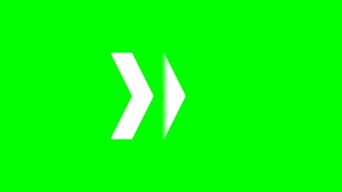 Animated White Right Arrows on Green Screen Stock Footage 330039663