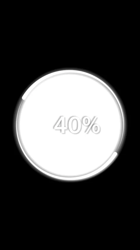 Animated white ring with dashed segments indicating load progress vertical .. Video stock 317141176