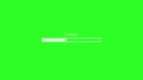 Animated White Segmented Loading Progress Bar Green Screen Stock Footage 341780942