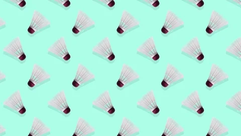 Animated white shuttlecocks Stockbeeldmateriaal 126590579