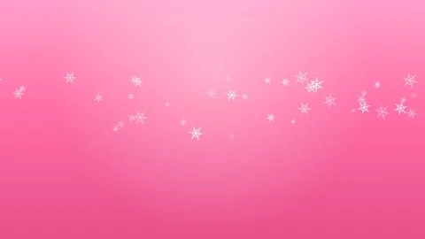 Animated white snowflakes falling slowly over a soft pink gradient background Stock Footage 345427784