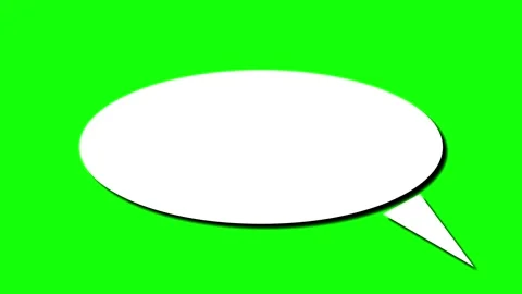 Animated white speech bubble expanding on green screen background for commu.. Stock Footage 344352510