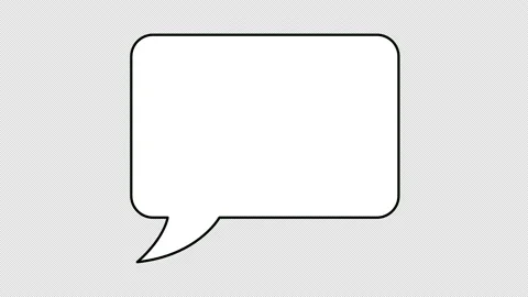 Animated white speech bubble. Stock Footage 238971659