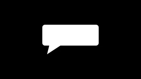 Animated white speech bubble graphic grows and expands from small to large .. Stock Footage 334829629