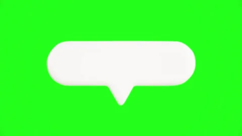 Animated White Speech Bubbles Floating on Green Screen Background Stock Footage 340293520