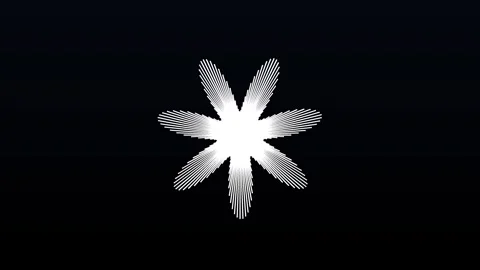 Animated white star shape pulsing against black background Stock Footage 340254841