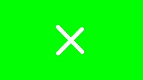 Animated White Strike Brush Cross Mark X Green Screen Motion Overlay Stock-Footage 347447579
