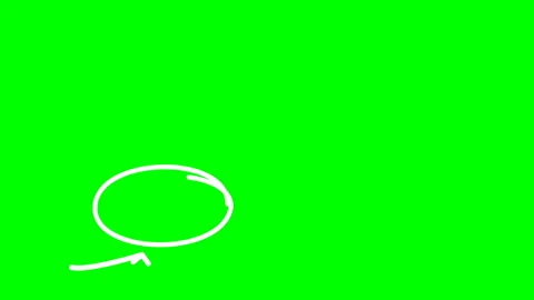 Animated White Target Arrow Circle Callout Green Screen Motion Overlay Stock-Footage 347447861