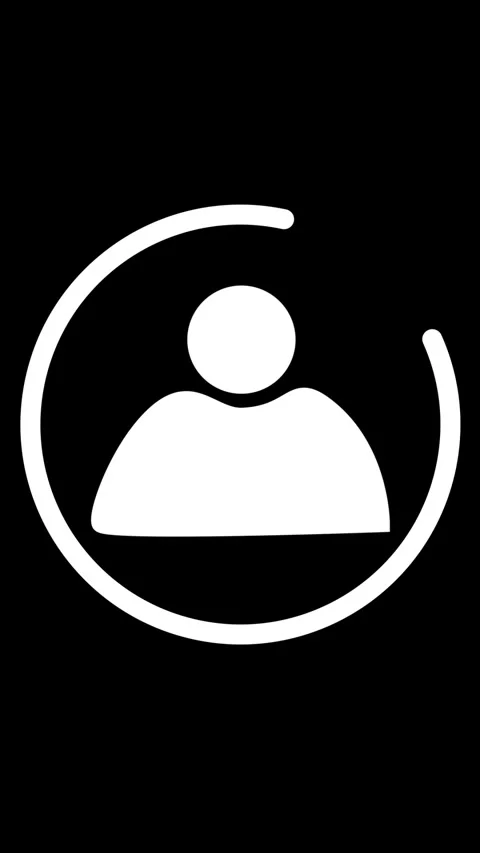 Animated White User Icon with Green Checkmark Symbol and Circle Outline on .. Video stock 344858397