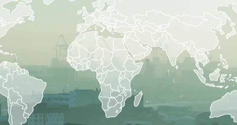 animated white world map panning left af... | Stock Video | Pond5