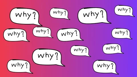Animated “Why?” Question Mark Pop Up Concept Illustration — Confusion Stock Footage 316587644