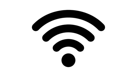 Animated Wi-Fi Icon - Wireless Network Signal Symbol on White Background Stock Footage 334847003
