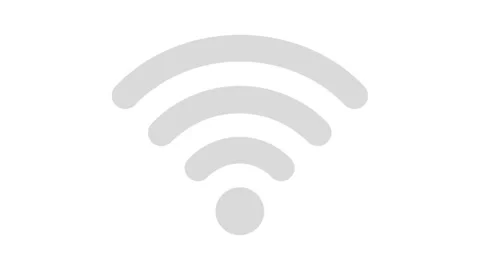 Animated Wi-Fi Icon - Wireless Network Signal Symbol on White Background Stock Footage 334847155