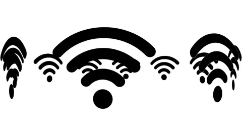 Animated Wi-Fi Icon - Wireless Network Signal Symbol on White Background Stock Footage 334847306