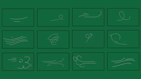 Animated Wind and Swish Elements. Stock Footage 317464917