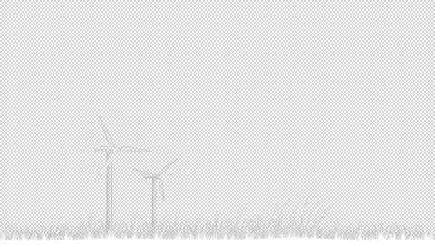 Animated wind farm illustration | Stock Video | Pond5