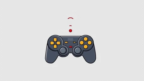Animated Wireless Game Controller. Gaming Concept Video - Transparent Stock Footage 284344934