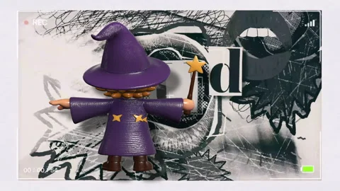 Animated Wizard Character with Magic Wand Promotes Study and Learning Amids.. Stock Footage 319378345