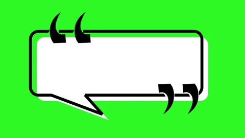 Animated wobbly speech bubble with quotation marks. Black and white Stock-Footage 317968066