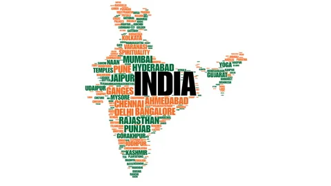 Animated Word Cloud Shaped Like India Map Stock Footage 322009501
