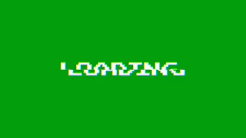 Animated word of Loading on glitch screen Stock-Footage 124324218