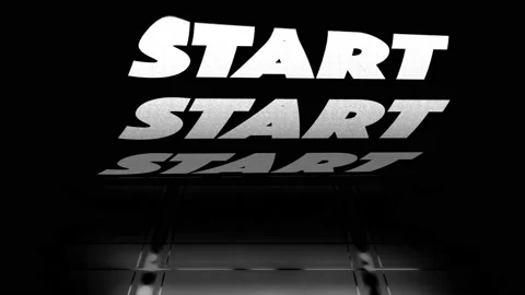 Animated word of Start on a rotating effect with white and black color Stock Footage 153912739
