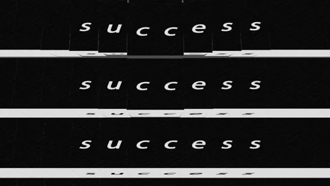 Animated word of Success on a rotating cube Stock Footage 133196965