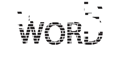 Animated word text. 2 different animation of Falling brick shape for education Vidéo 231846780