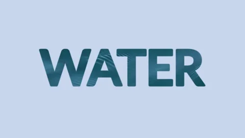 Animated word "water" Stock Footage 145601119