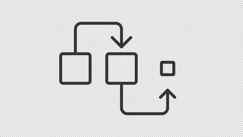 Animated workflow line icons Stock Footage 335745829