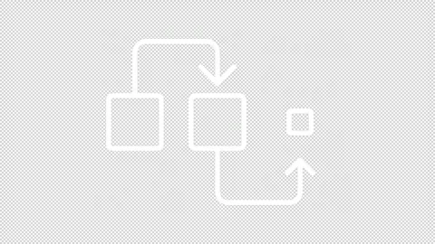 Animated workflow white line icons Video stock 337773971
