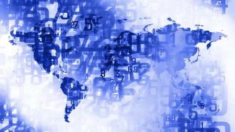Animated world map a digital representat... | Stock Video | Pond5