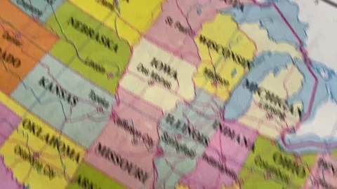 Animated World Map with Focus Shifting Across Countries Stock Footage 325365639