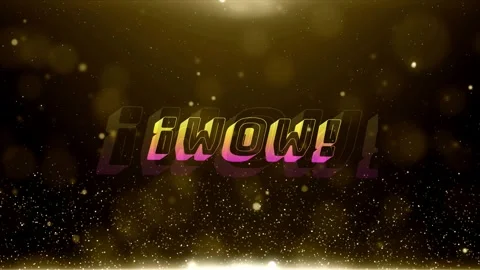 Animated wow text overlay with digital event announcements social media Видео 338387439