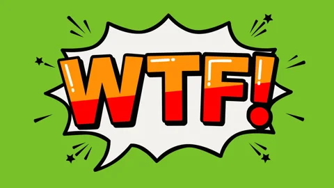 Animated WTF Comic Speech Bubble Text on Green Screen Background Stock Footage 341317294