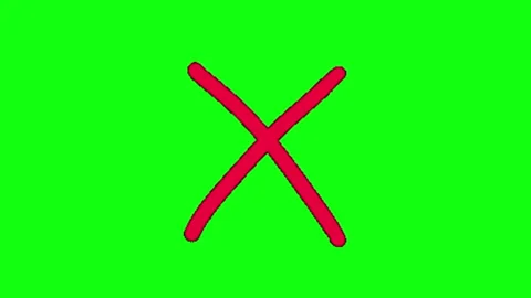 Animated X Cross Icon On Green Screen Vídeo Stock 337275522