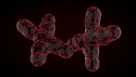 Animated XY-chromosomes on dark background. 3D rendering Stock Footage 79477260