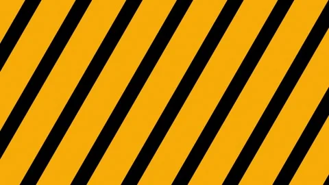 Animated yellow and black diagonal stripes pattern for caution and warning Stock Footage 340137579