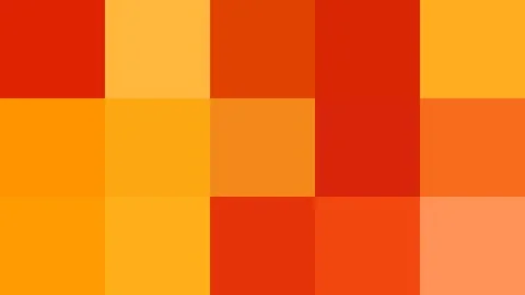 Animated yellow and red pixel, rippling mosaic. Squares pixel block pattern.. Stock Footage 266393637
