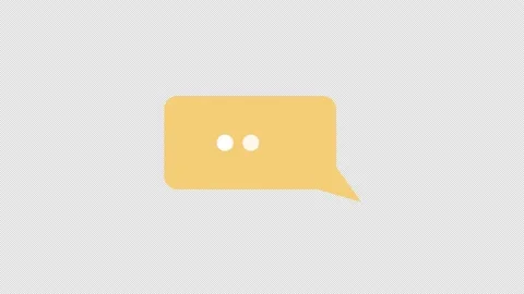 Animated yellow bubble speech Video stock 236902193