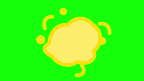 Animated yellow cloud shapes Stock Footage 340525597