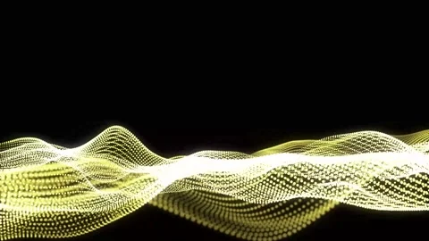 Animated yellow dots on isolated black background. 스톡 동영상 280871597