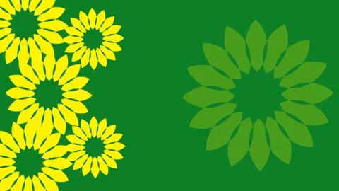 Animated yellow flower background rotating on the side Stock Footage 248945119